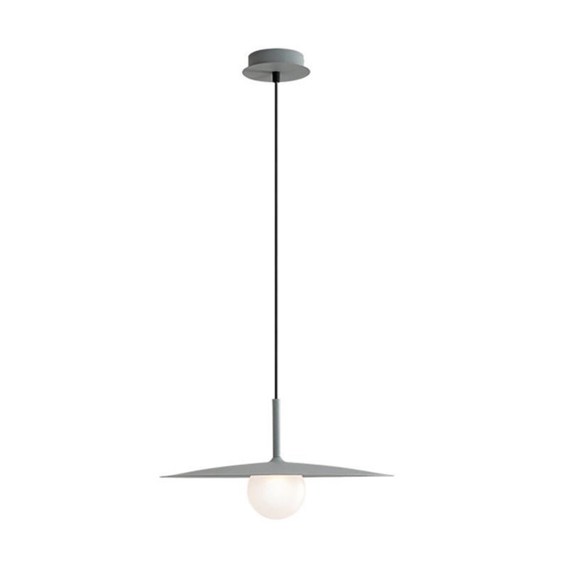 Cilisat Modern Dish-shaped Metal Pendant Light, Black/White/Grey
