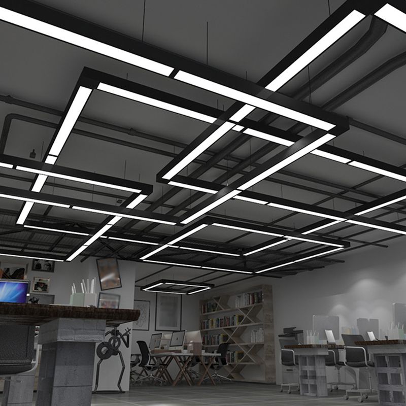 Soreva Pendant Light Minimalist Rectangular LED Black-Relic Pieces