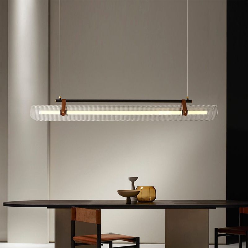 Cukevon Pendant Light Linear Modern, /Metal, Black/Gold, Study