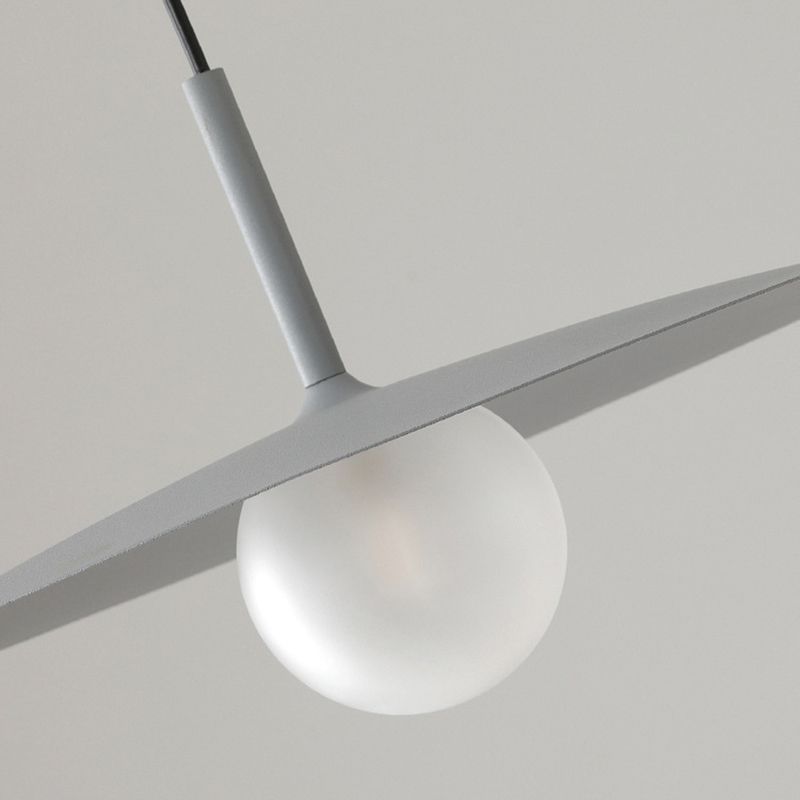 Cilisat Modern Dish-shaped Metal Pendant Light, Black/White/Grey