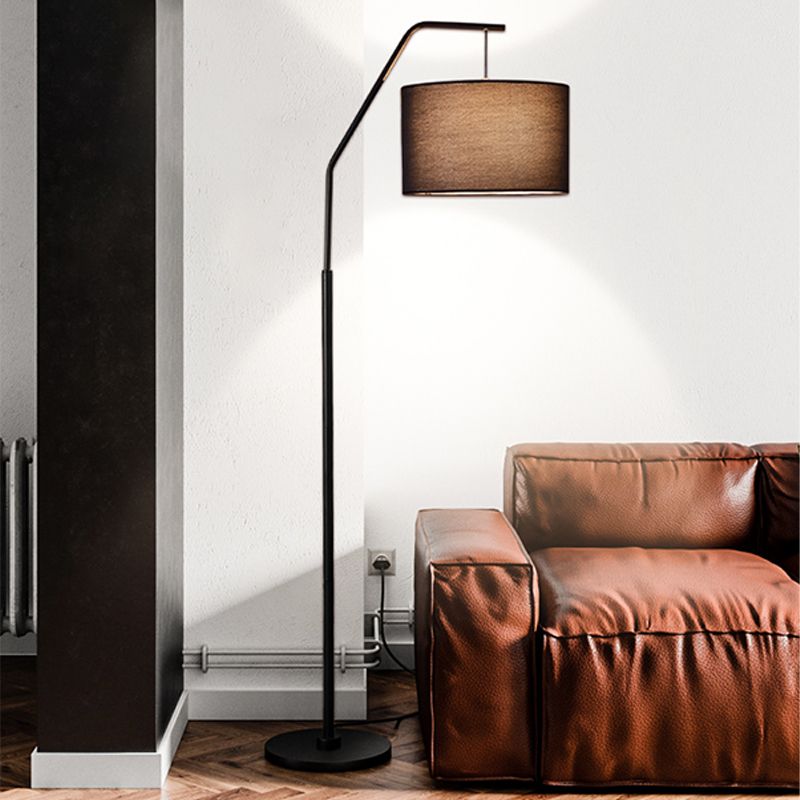 Voritis Cylinder Shape Floor Lamp, Over Arching Floor Lamp, Unique