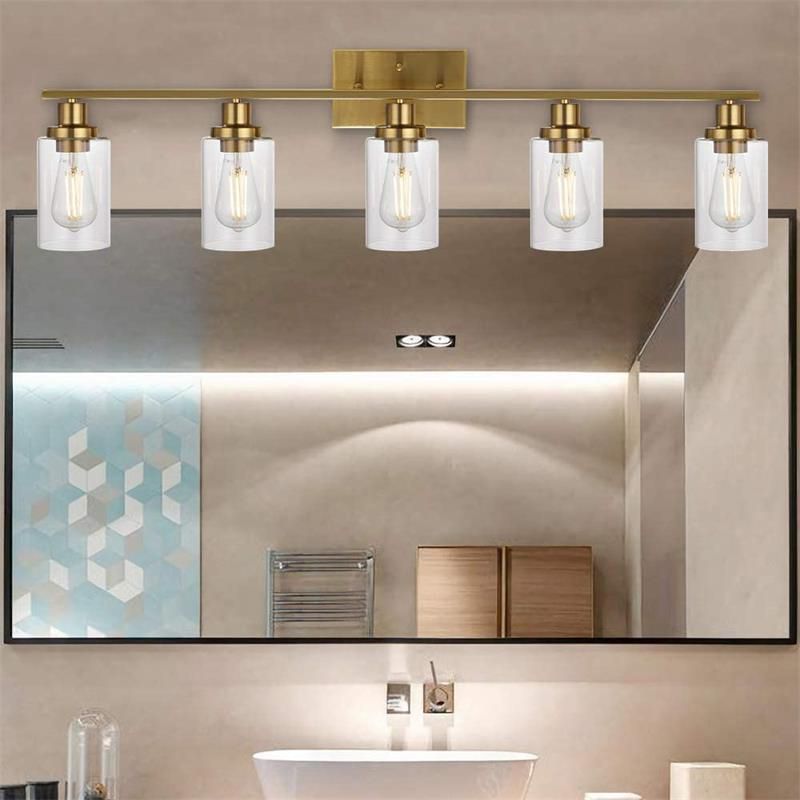 Rumorot Modern Mirror Front Black Vanity Wall Lamp, Metal/Glass