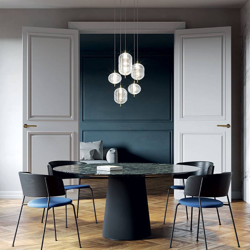 Mibiver Designer Art Modern Pendant Light, Black/Gold