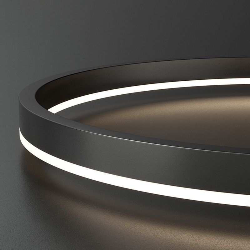 Gudolor 3-Rings Black Black Modern Pendant Light