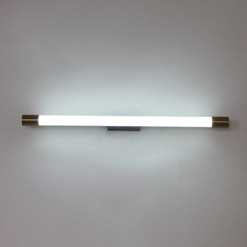 Fepupad Modern Gold Mirror Front Vanity Wall Lamp, Metal/