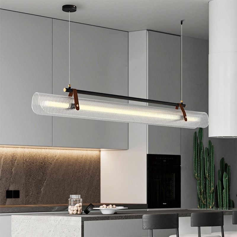 Cukevon Pendant Light Linear Modern, /Metal, Black/Gold, Study