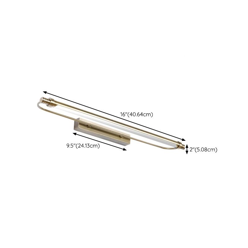 Vimesem Modern Linear Metal Vanity Wall Lamp, Gold