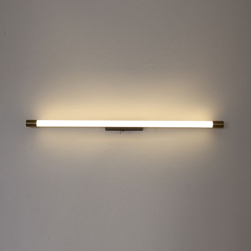 Fepupad Modern Gold Mirror Front Vanity Wall Lamp, Metal/