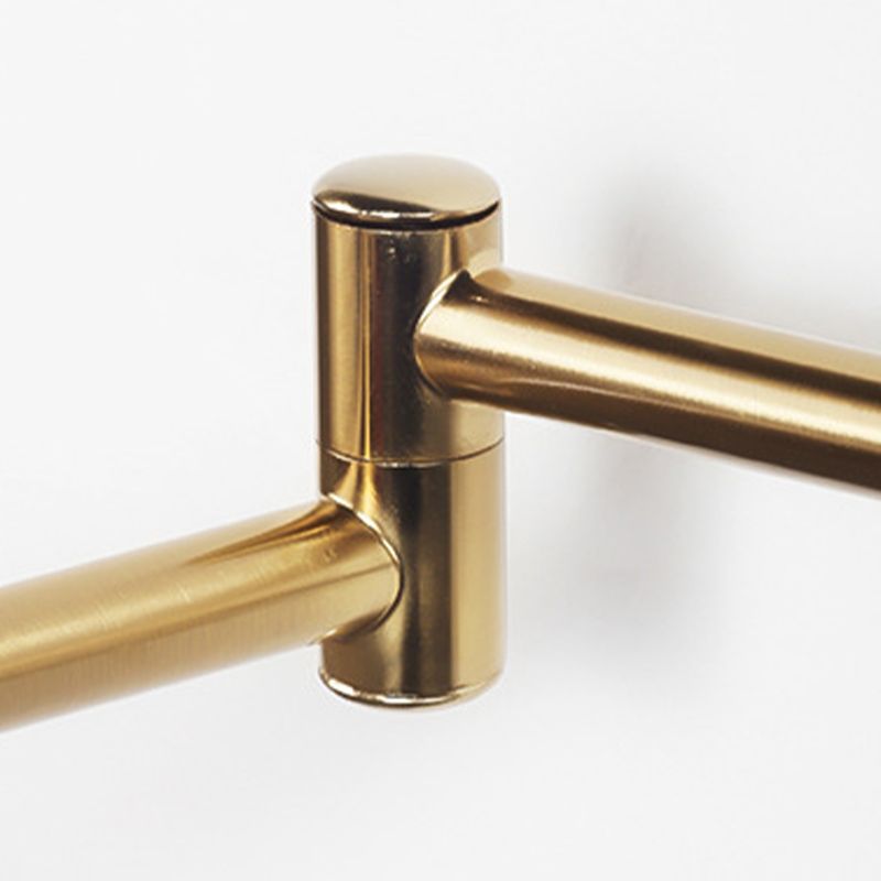 Mapurel Wall Lamp Cylindrical Adjustable Lamp Pole Metal Brass, Bedroom