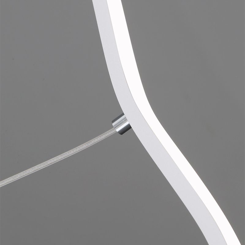 Tusudod Wave Linear Pendant Light, Black/White