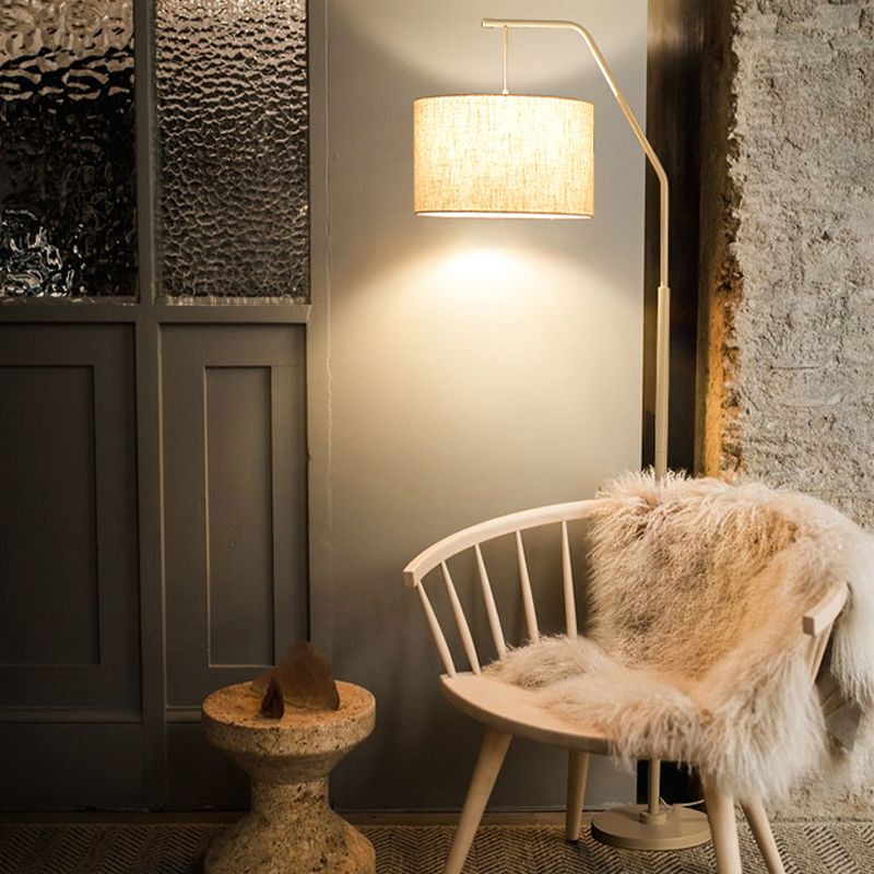Voritis Cylinder Shape Floor Lamp, Over Arching Floor Lamp, Unique