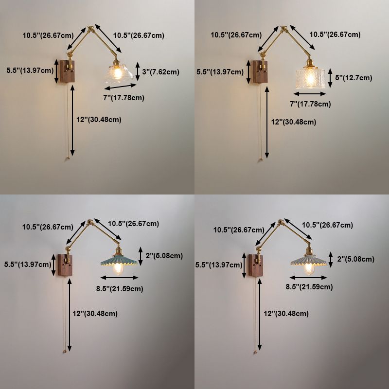 Jolipel Wall Lamp Modern, Folding Adjustable Metal, Study Room