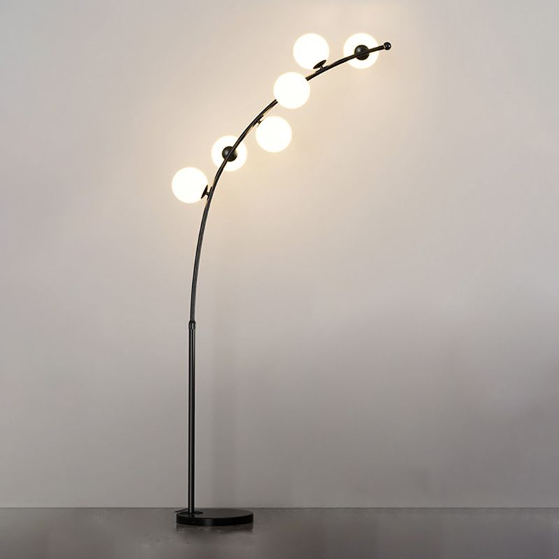 Zubivul Modern Arc Multi Head Bubble Floor Lamp Black/Gold