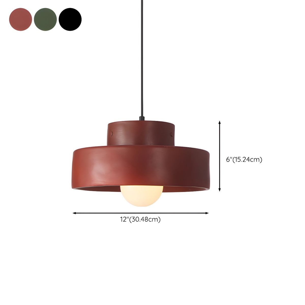 Herebit Modern Metal Pendant Light with Adjustable Hanging Length