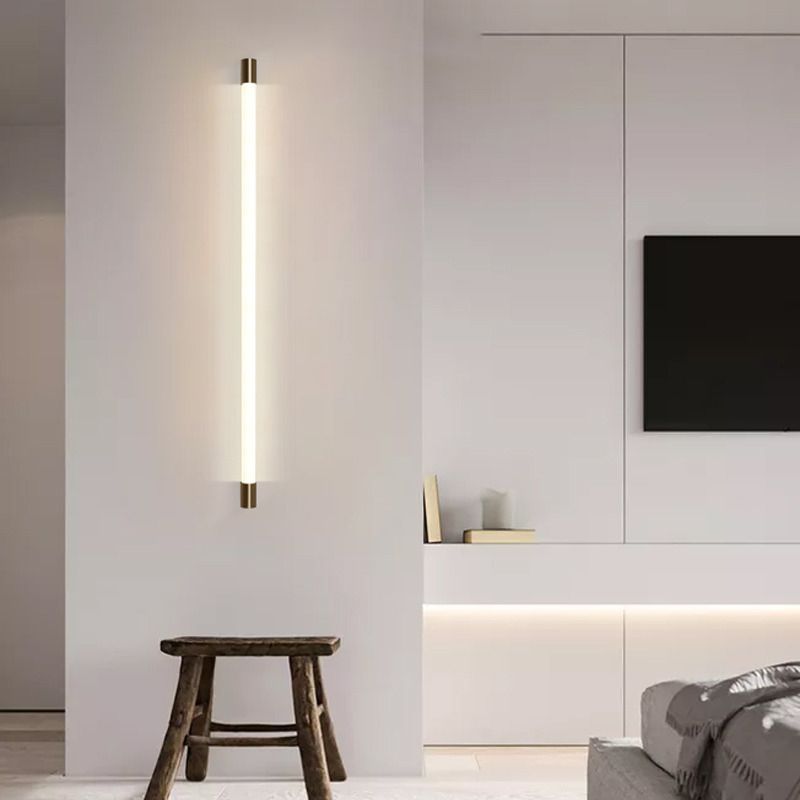 Fepupad Modern Gold Mirror Front Vanity Wall Lamp, Metal/