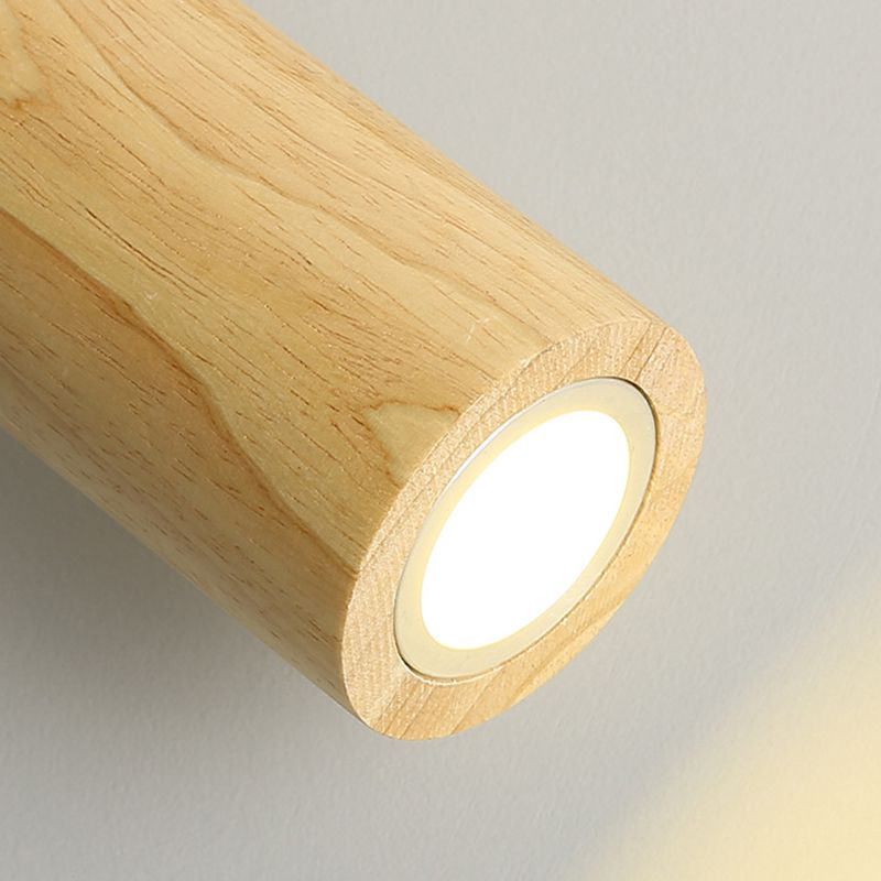 Voraden Modern LED Adjustable Ceiling Spotlight, Wood