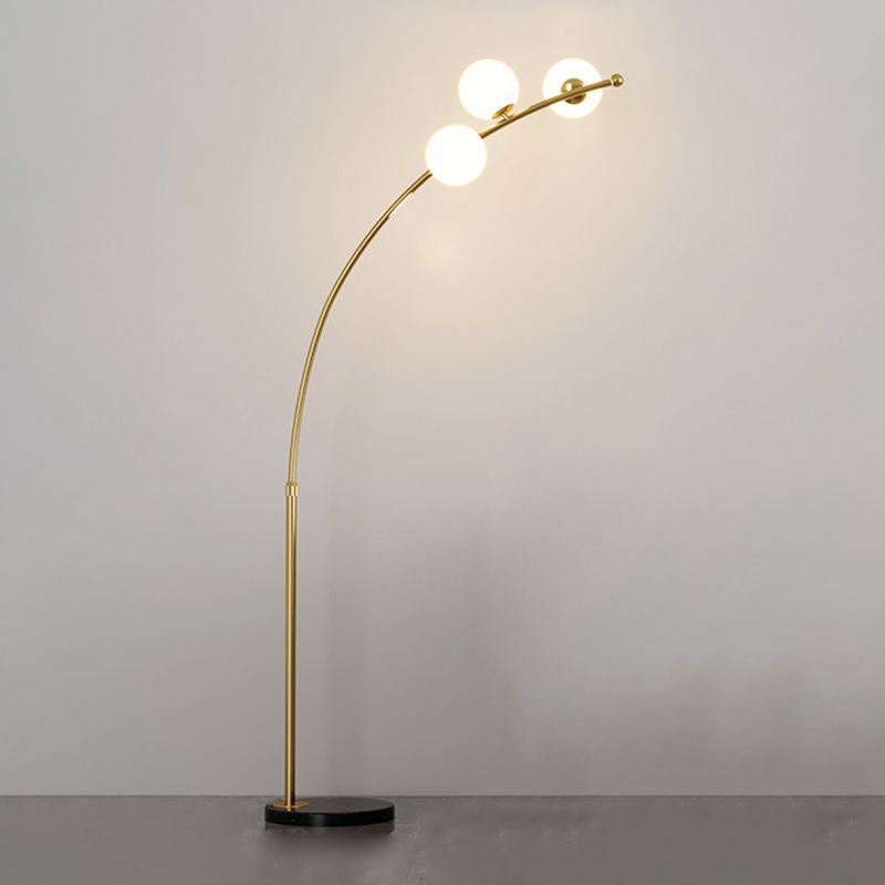 Zubivul Modern Arc Multi Head Bubble Floor Lamp Black/Gold