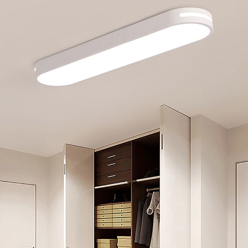 Tinipod Oval Flush Mount LED Ceiling Light, Black/White/Grey/Gold