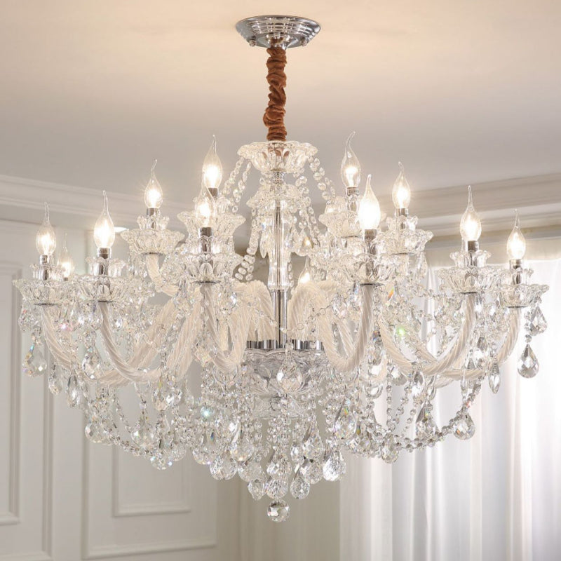 Kevasemu Chandelier French Crystal Living Room Dining Room
