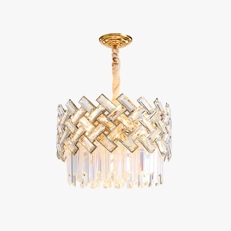Konamud Luxury Gold Chandelier, Crystal & Metal