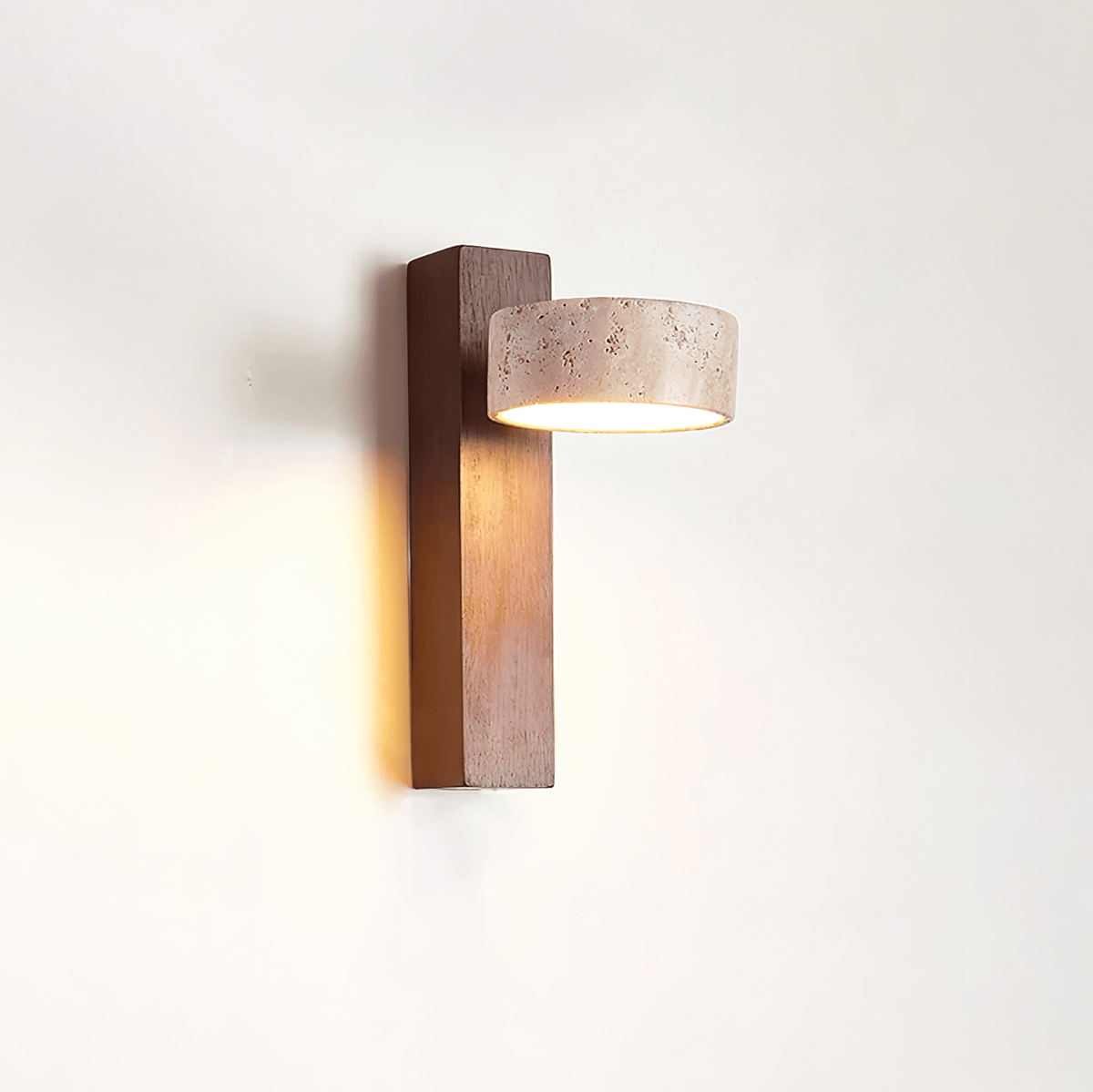 Tavalina Cylinder-Stack Travertine Wall Light