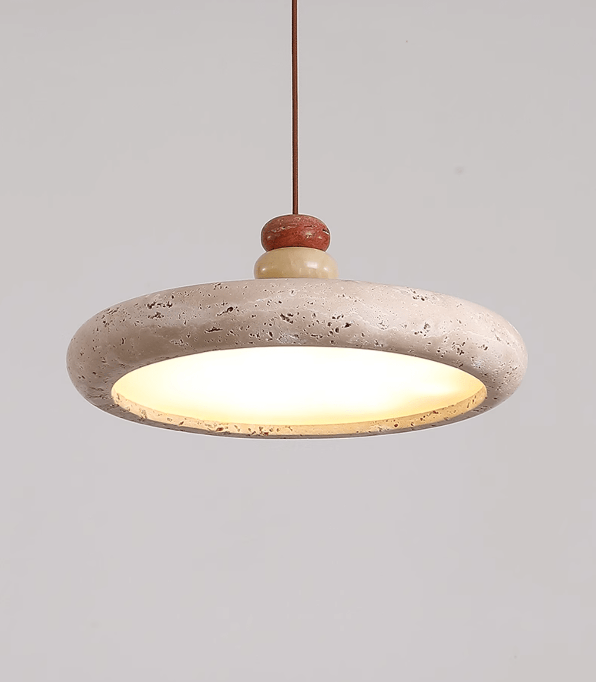 Cuvarora Disc Travertine Pendant Light