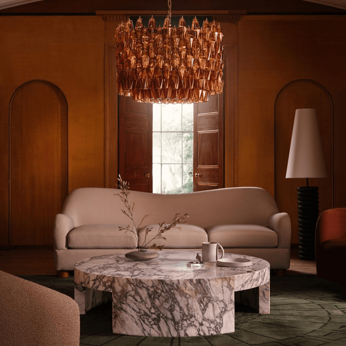 Sorrento Amber Drum Chandelier