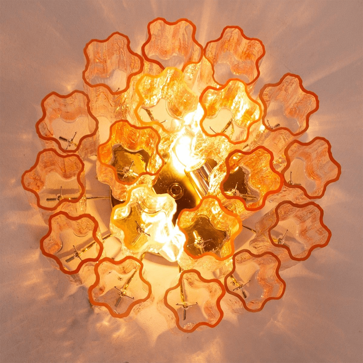 Serin Ceiling Lamp Pink Waterfall Style
