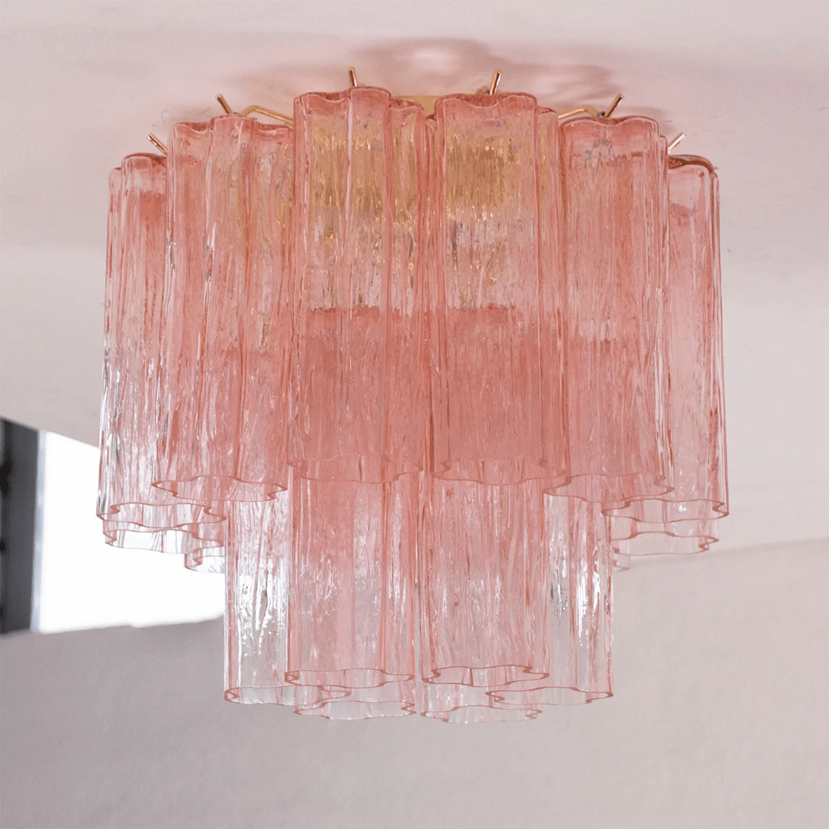 Serin Ceiling Lamp Pink Waterfall Style
