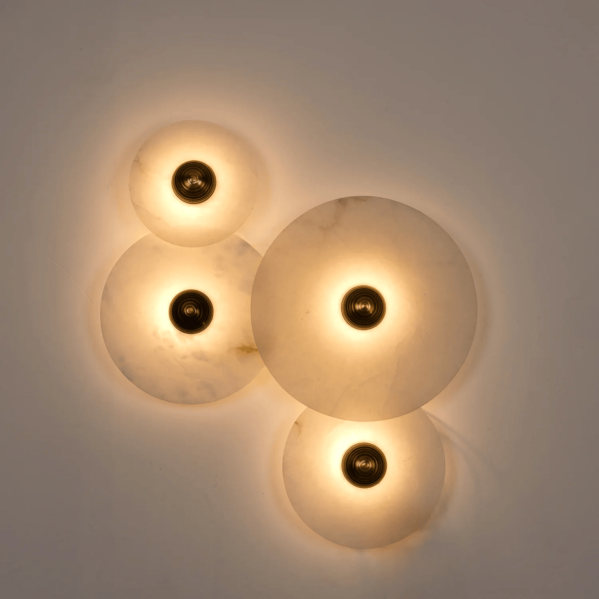 Albireria Minimalist Alabaster Ceiling Light