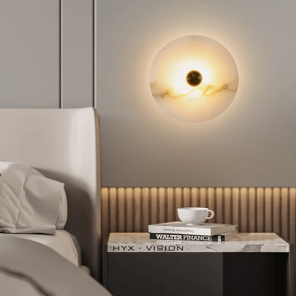 Albireria Minimalist Alabaster Ceiling Light