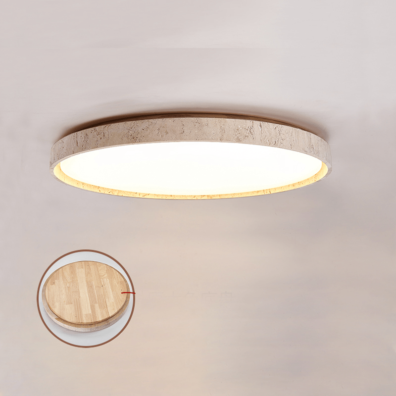 Kathy Travertine Round Ceiling Light