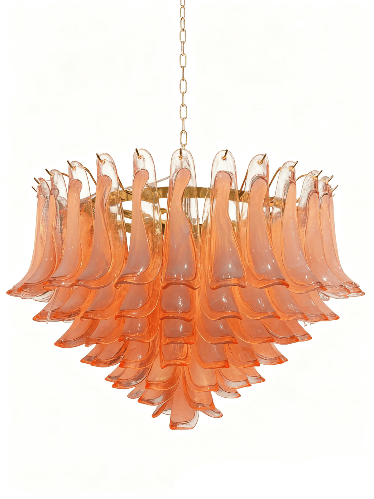 Blush Cascade Glass Chandelier