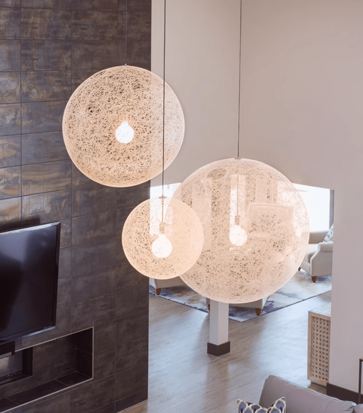 Caloette Spherical Woven Pendant Light
