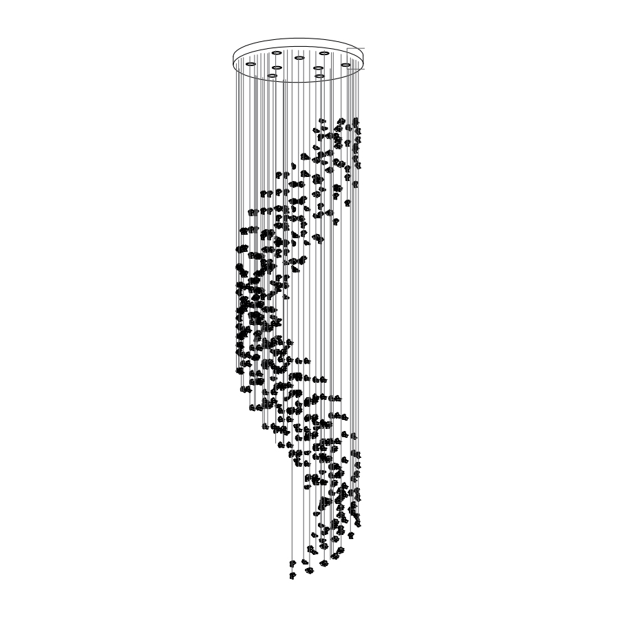 OreStone Grand Quartz  Crystal Customize Chandelier