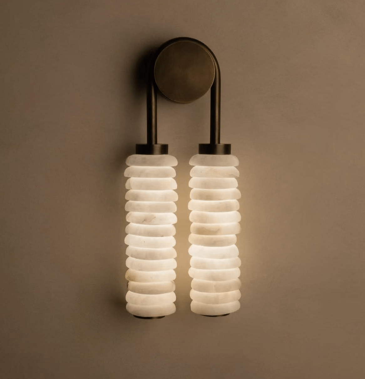 Calla Twin Alabaster Sconce