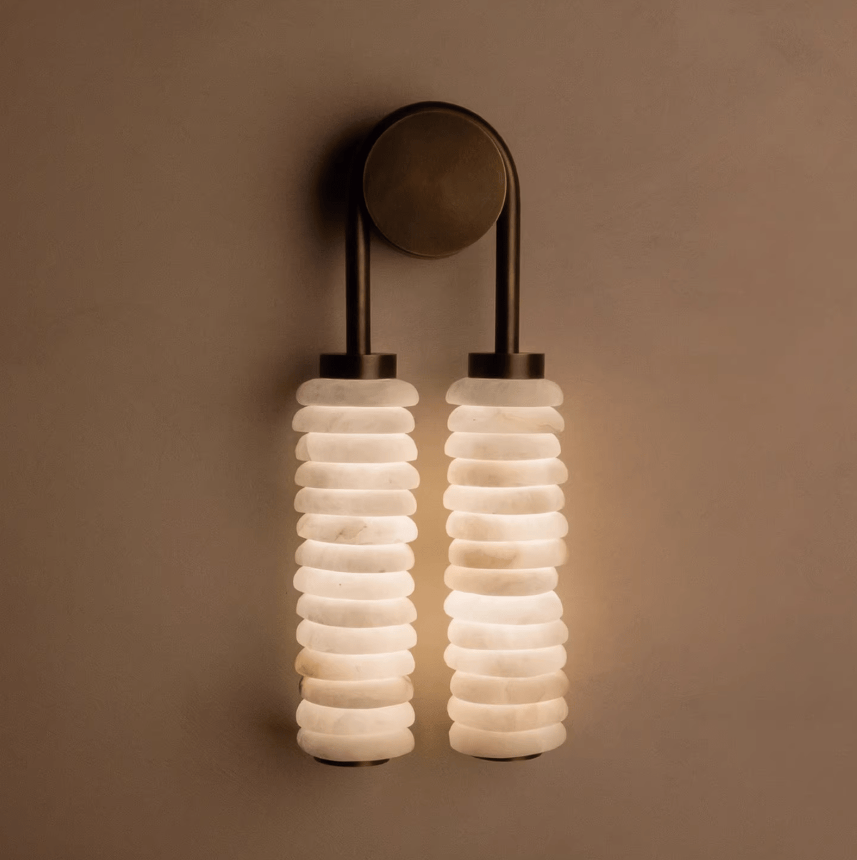 Calla Twin Alabaster Sconce