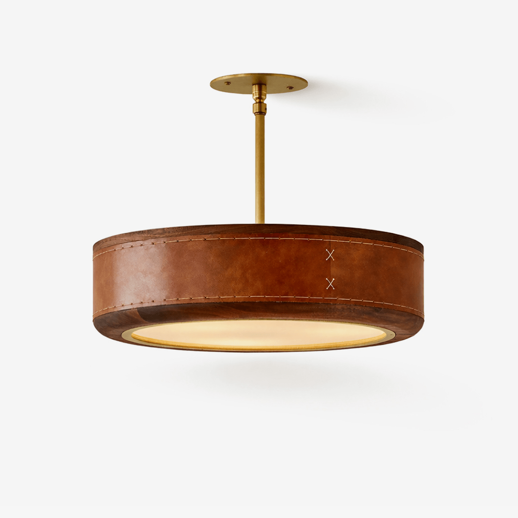 Marlowe Crafted Leather Ceiling Light