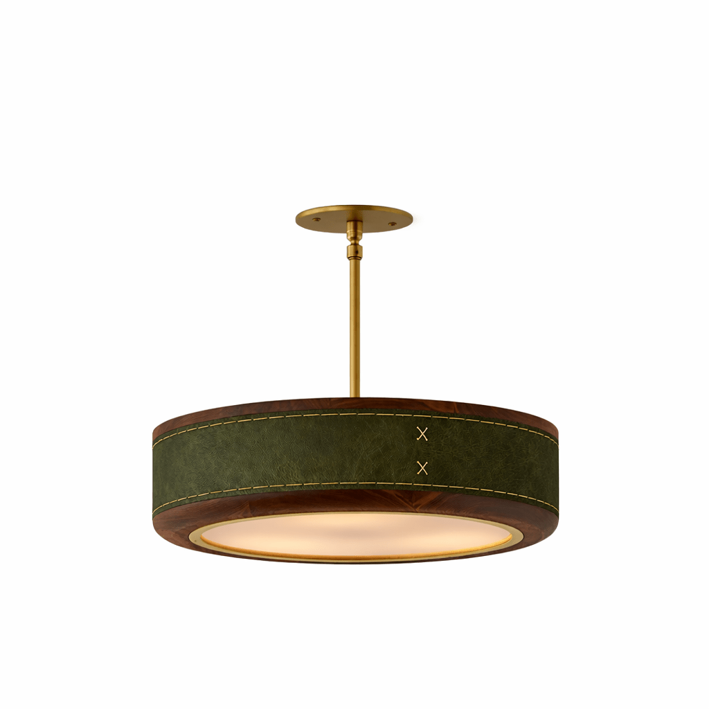 Marlowe Crafted Leather Ceiling Light