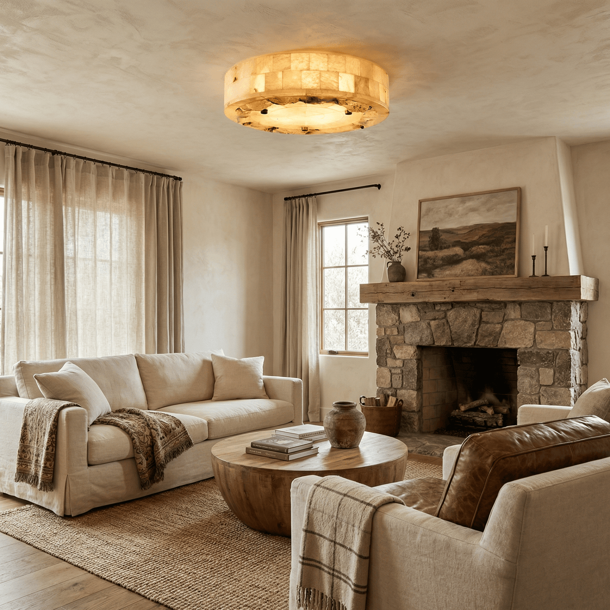 Albaeria Alabaster Ceiling Light
