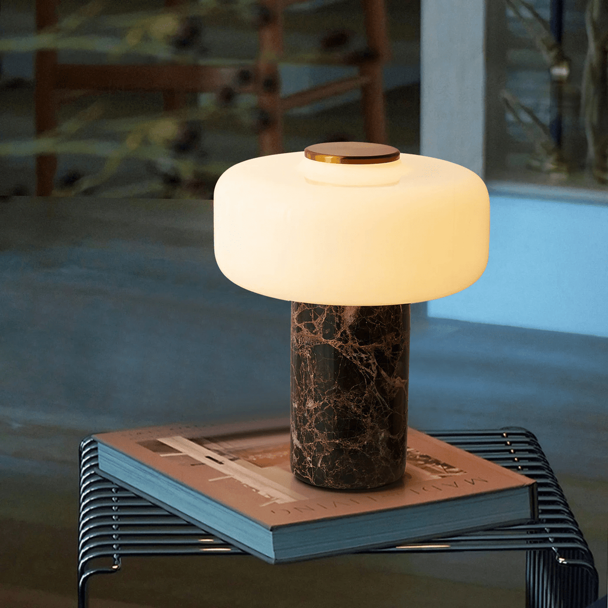 Cima Rechargeable Marble Table Lamp