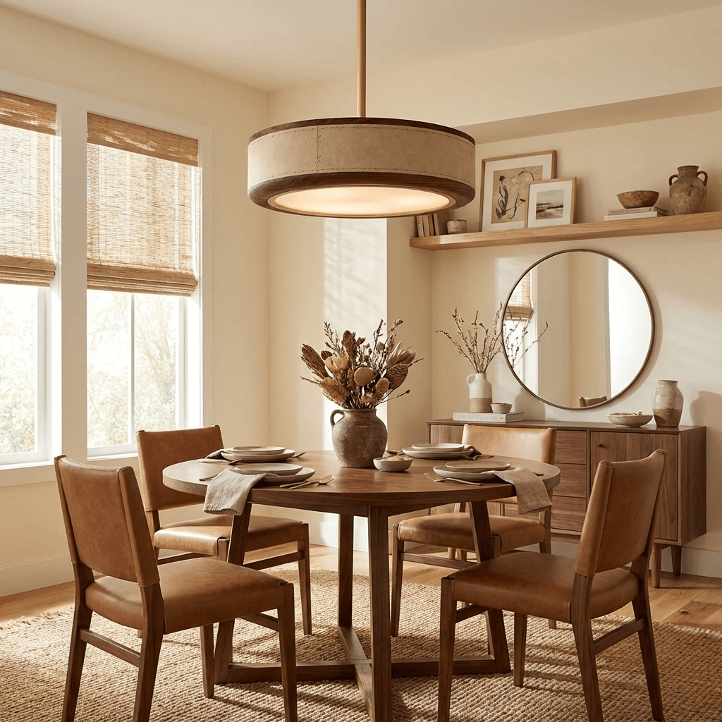 Marlowe Crafted Leather Ceiling Light