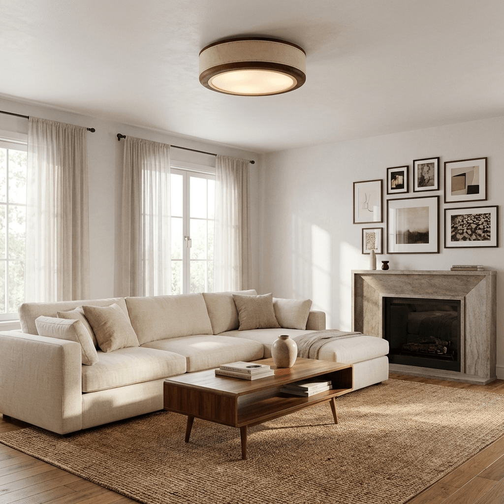 Marlowe Crafted Leather Ceiling Light
