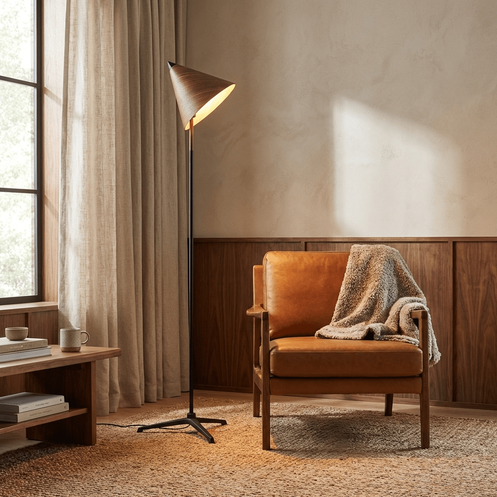 Rookspire Wood Floor Lamp
