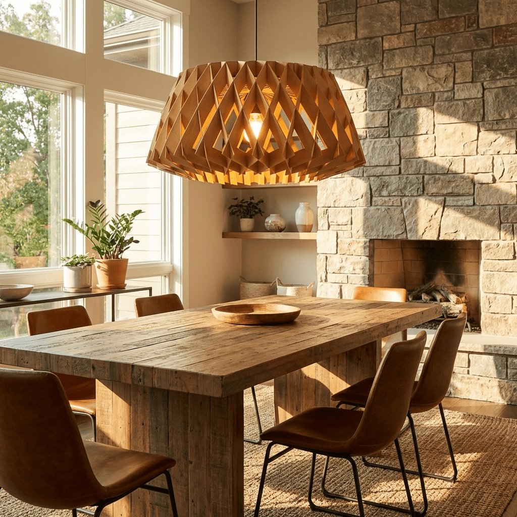 Althera Origami Wood Pendant Lamp