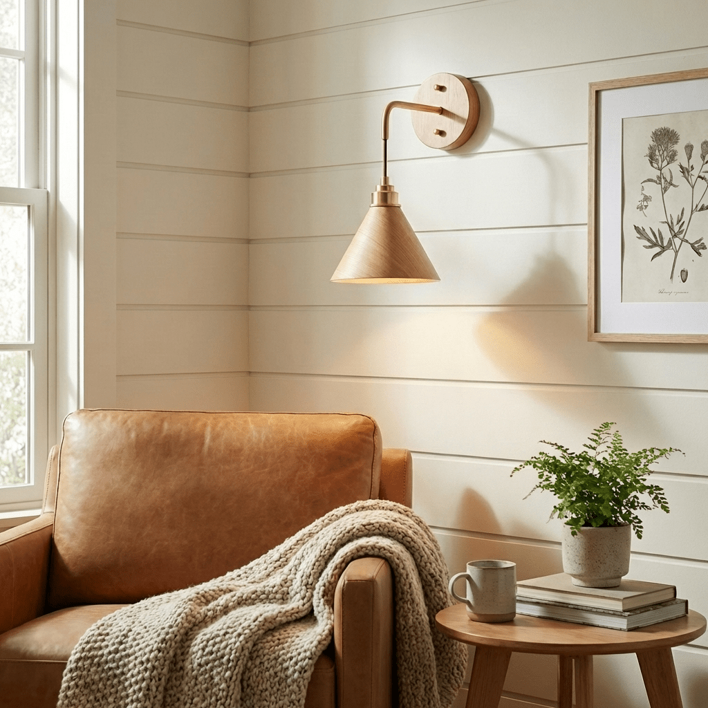 Elverelle Wood Drop Wall Lamp