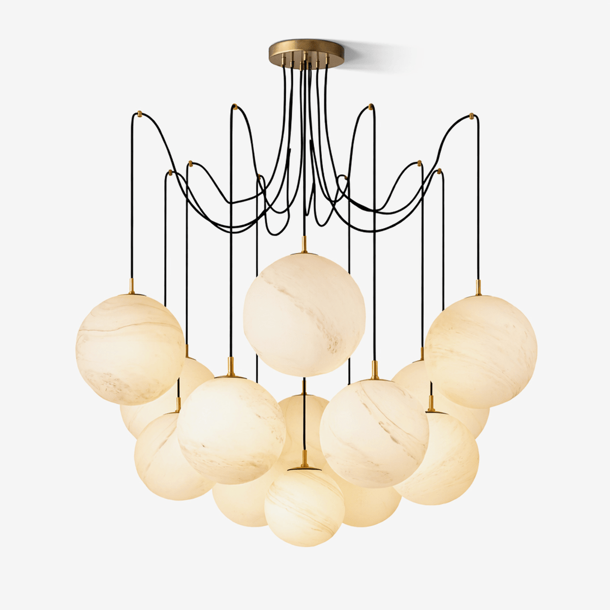 Nivivena Celestara Alabaster Orb Chandelier