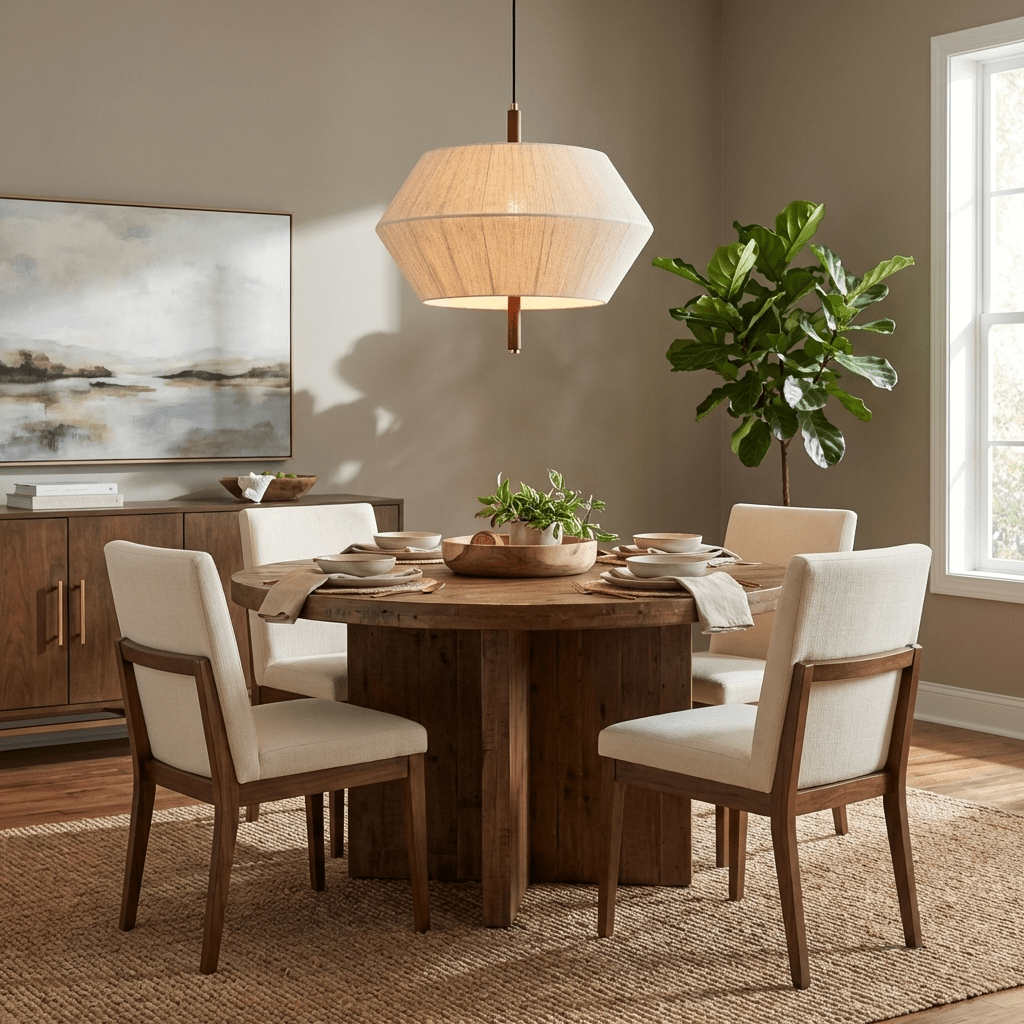 Serivia Linen Geometric Pendant Lamp
