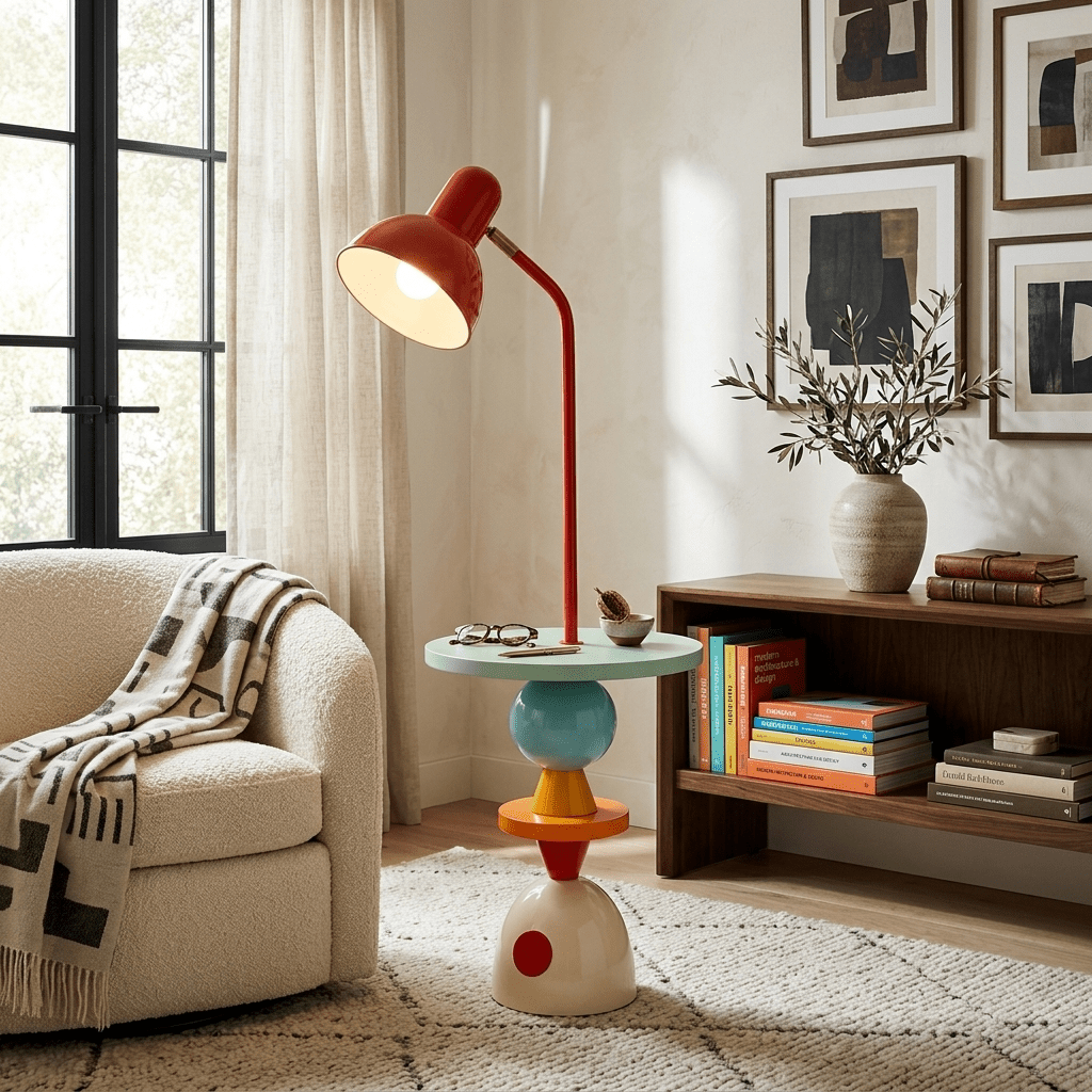 Zelora Playform Color Block Table Lamp