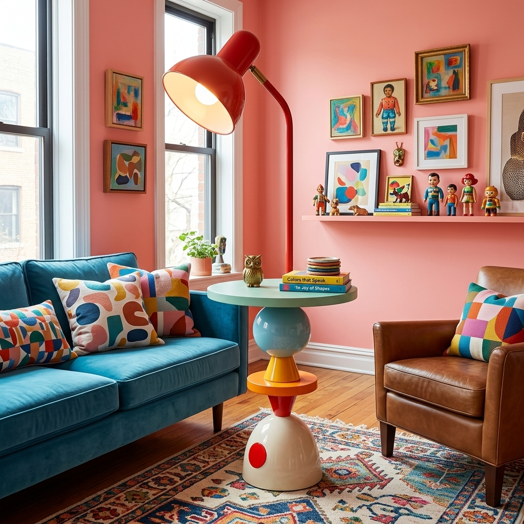 Zelora Playform Color Block Table Lamp